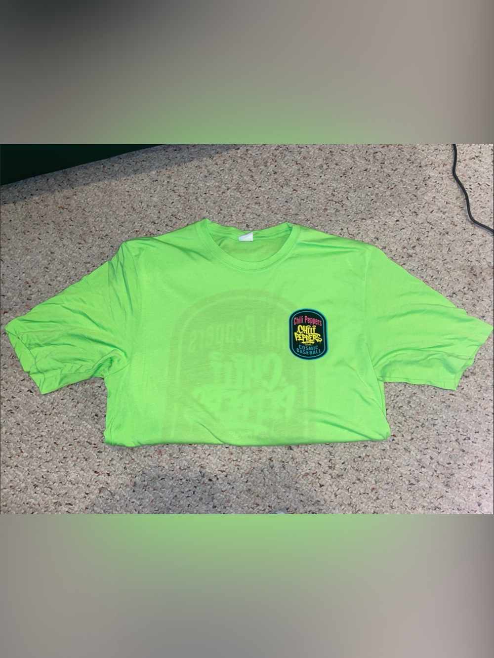 Cosmic baseball Neon Green Short Sleeve Tee